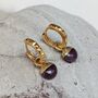 The Orb Ruby July Birthstone Earrings, thumbnail 3 of 5