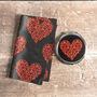 Red Heart Valentines Compact Mirror And Lens Cloth, thumbnail 3 of 9