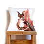 Inky Squirrel Large Luxury Cushion And Inner, thumbnail 3 of 4