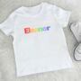 Rainbow Bubble Personalised Kids T Shirt, thumbnail 2 of 3