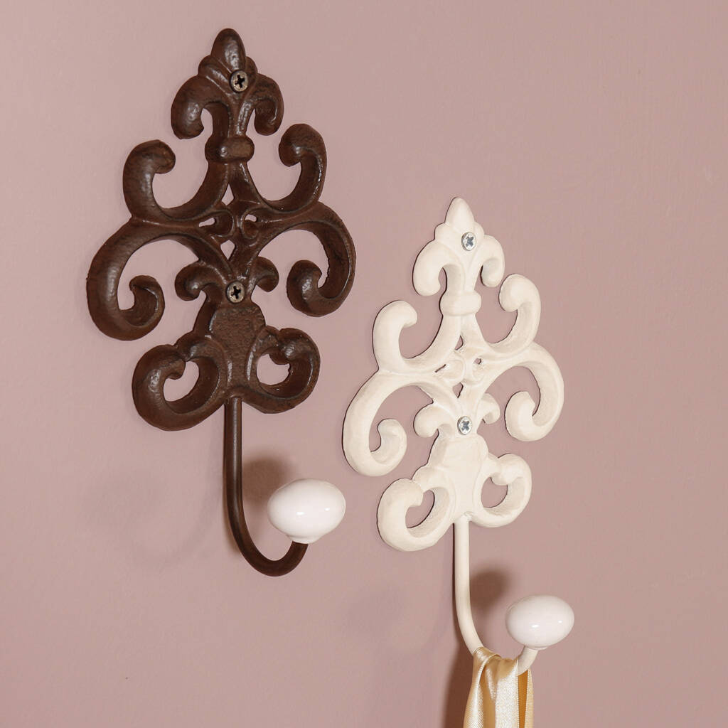 Fleur De Lys Cast Iron Bathroom Hooks By Dibor