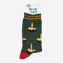 Men's Ramen Noodles Bamboo Socks Khaki, thumbnail 2 of 4