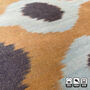 Blue And Brown Hand Woven Ikat Cotton Cushion Cover, thumbnail 6 of 8