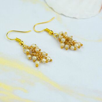 Gold And Silver Plated Small Pearl Dainty Drop Earrings, 6 of 6
