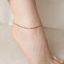 Waterproof Ornate Chain Anklet, thumbnail 1 of 4