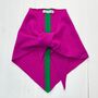 Lambswool Knitted Triangle Scarf With Stripe On Reverse, thumbnail 6 of 10