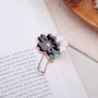 Black Flower Paper Clip, Metal Paperclip, Bookmark Or Office Stationery, thumbnail 2 of 3