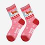 Women's Bamboo Socks Pink Christmas Highland Cow, thumbnail 1 of 5