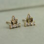 Smoky Quartz Art Deco Stud Earrings, thumbnail 1 of 7