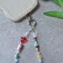 Glass And Ceramic Beaded Custom Phone Charm, thumbnail 8 of 8