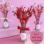 Red Valentines Dried Flowers With Vase Gift For Her, thumbnail 2 of 3