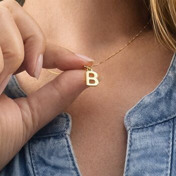 Gold Vermeil Initial Charm Necklace, 4 of 8