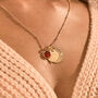 Personalised Double Disc And Birthstone Necklace, thumbnail 1 of 11