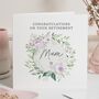 Personalised Floral Retirement Card For Mum, thumbnail 1 of 7