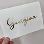 Handmade Gold Leaf Personalised Name Birthday Card, thumbnail 6 of 8