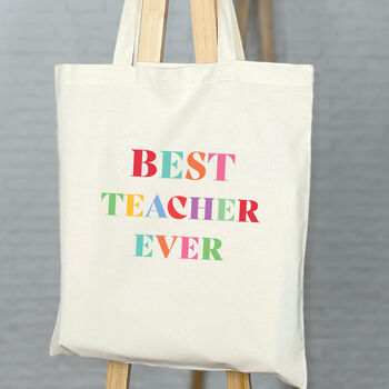 Best Teaching Assistant Bright Tote Bag, 3 of 5