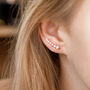 Rose Gold Plated Crystal Ear Climber Women's Earrings, thumbnail 1 of 2