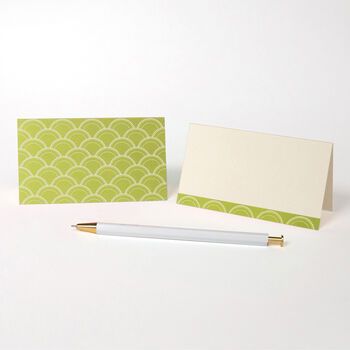 Shell Leaf Green Place Cards, 2 of 2