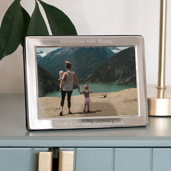 Personalised Silver Plated Landscape Photo Frame, 6 of 12
