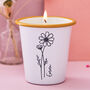Personalised Enamel Birth Flower Candle, thumbnail 1 of 7