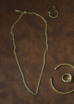 Anchor Minimal Chain Necklace 18 K Gold, 3 of 6