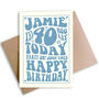 Personalised, Frameable 40th Birthday Card, thumbnail 2 of 3