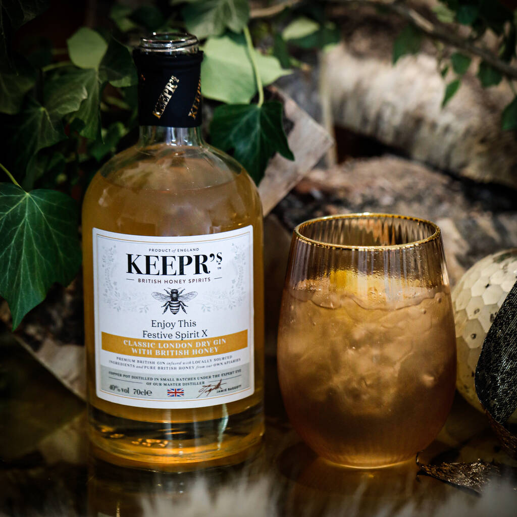 Personalised British Honey Gin With A Bottle Light By British Honey