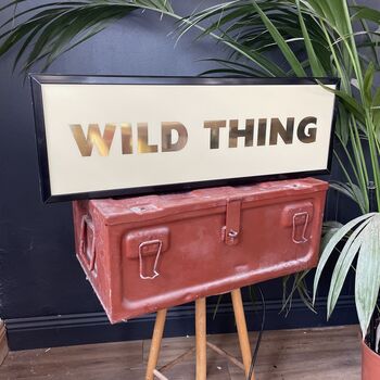 'Wild Thing' Hidden Leaves Lightbox Sign, 6 of 8
