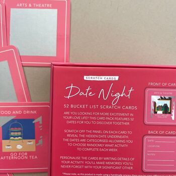 Date Night Bucket List Scratch Cards, 3 of 3