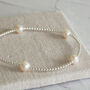 Sterling Silver Bead And Pearl Bracelet, thumbnail 2 of 5