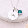 Personalised Sterling Silver December Birthstone Topaz Pendant Necklace, thumbnail 1 of 10