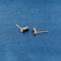 January Onyx Birthstone Stud Earrings, Onyx Stone Studs, Black Stone Studs, thumbnail 6 of 7