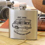 Personalised Campervan Adventure Hip Flask Camping Gift, thumbnail 1 of 4