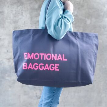 Custom Text Oversized Canvas Tote Bag, 8 of 12