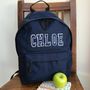Personalised Applique Name School Backpack, thumbnail 2 of 11