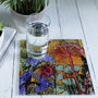 Summer Tropical Botanical Glass Coaster Set, thumbnail 2 of 2