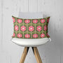 Retro Floral Soft Square Cushion Cover, thumbnail 6 of 11