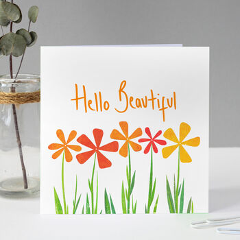 Hello Friend, Cute Flowers Card, 6 of 6