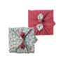 Fabric Gift Wrap Reusable Furoshiki Teal And Cherry, thumbnail 3 of 7
