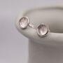 Sterling Silver Natural Quartz Crystal Stud Earrings, thumbnail 1 of 10