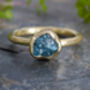 Blue Diamond Engagement Ring In 18ct Yellow Gold, thumbnail 2 of 4