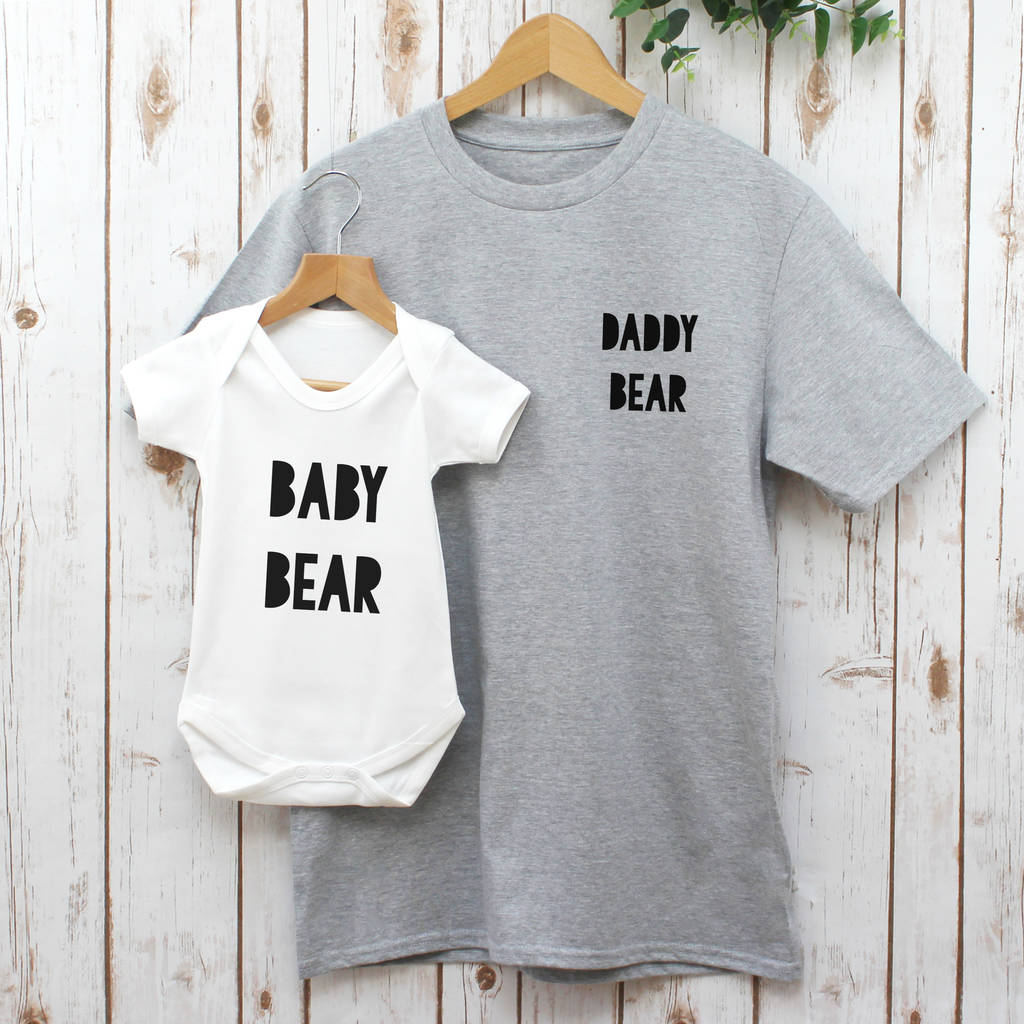 Daddy Bear Baby And Dad T Shirt Set, 1 of 6