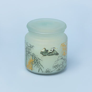 G Decor Crane Fresh Cotton Frosted Glass Big Jar Candle, 2 of 3