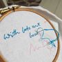 Something Blue Wedding Dress Patch With Handwritten Message, thumbnail 6 of 7