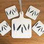 Jay Feather Mini Chopping Board And Coasters Gift Set, thumbnail 2 of 5