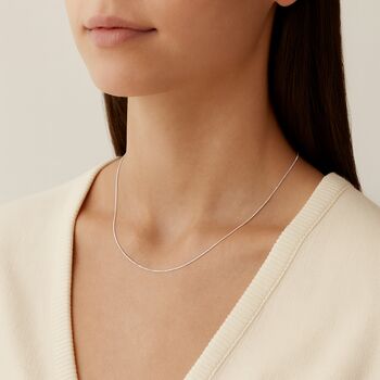 Sterling Silver Extra Light Diamond Cut Curb Chain – 16in To 30in, 5 of 9