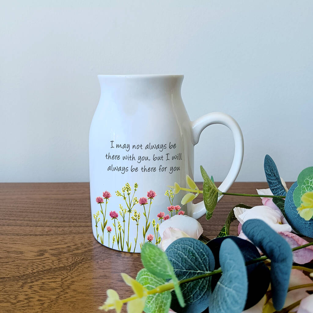 Personalised Pink Flower Vase Gift For Friends By Laura Stanley