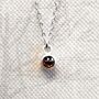 Icy Diamond April Birthstone Sterling Silver Necklace, thumbnail 2 of 3
