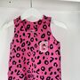 Pink Leopard Pattern Baby Romper, thumbnail 2 of 6