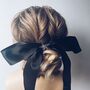 Oversized Ivory Satin Bridal Hairbow With Star, thumbnail 4 of 5